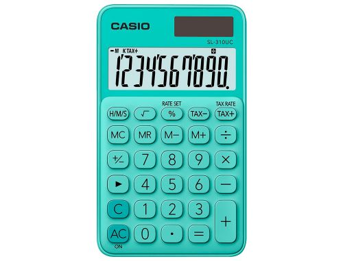 Calculadora casio sl-310uc-gn bolso 10 digitos tax +/- tecla duplo zero cor verde , Casio , 155207 , 4549526700132